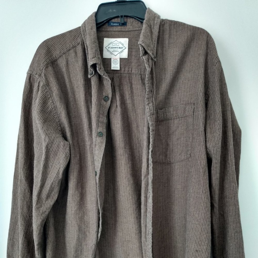 Brown Casual Button Down Shirt
